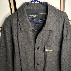 Vintage RL Polo Jeans Co wool blend over coat. Mens. XL